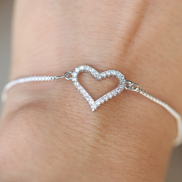 Silver Heart Bracelet