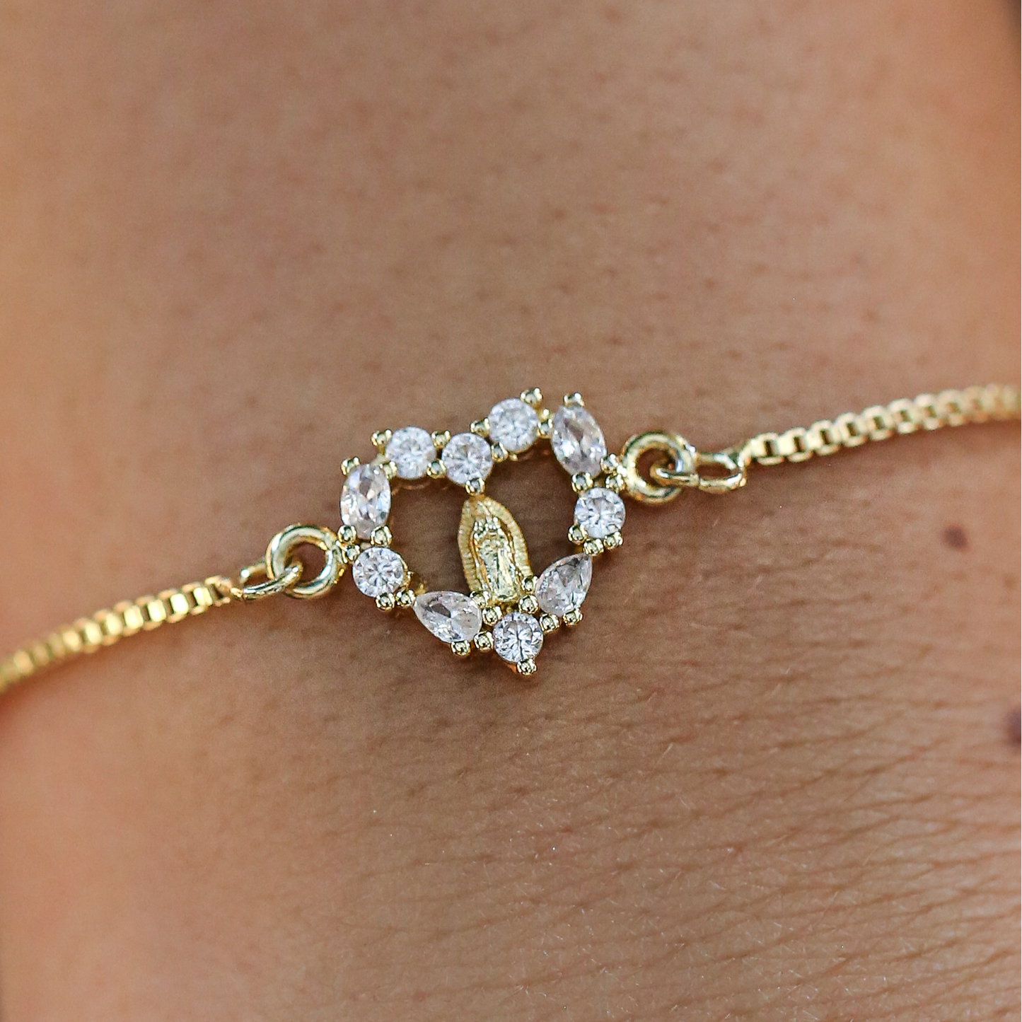 Heart Virgin Guadalupe Bracelet