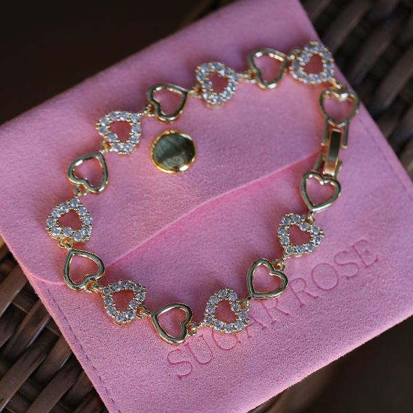 Heart Tennis Bracelet