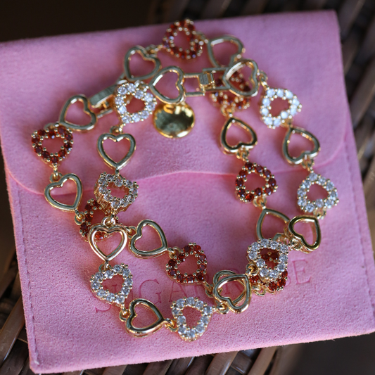 Heart Tennis Bracelet