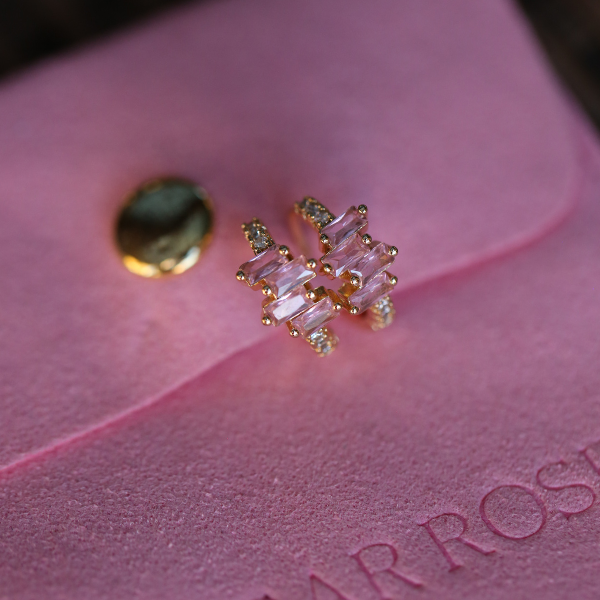 Cluster Huggie Hoop Earrings