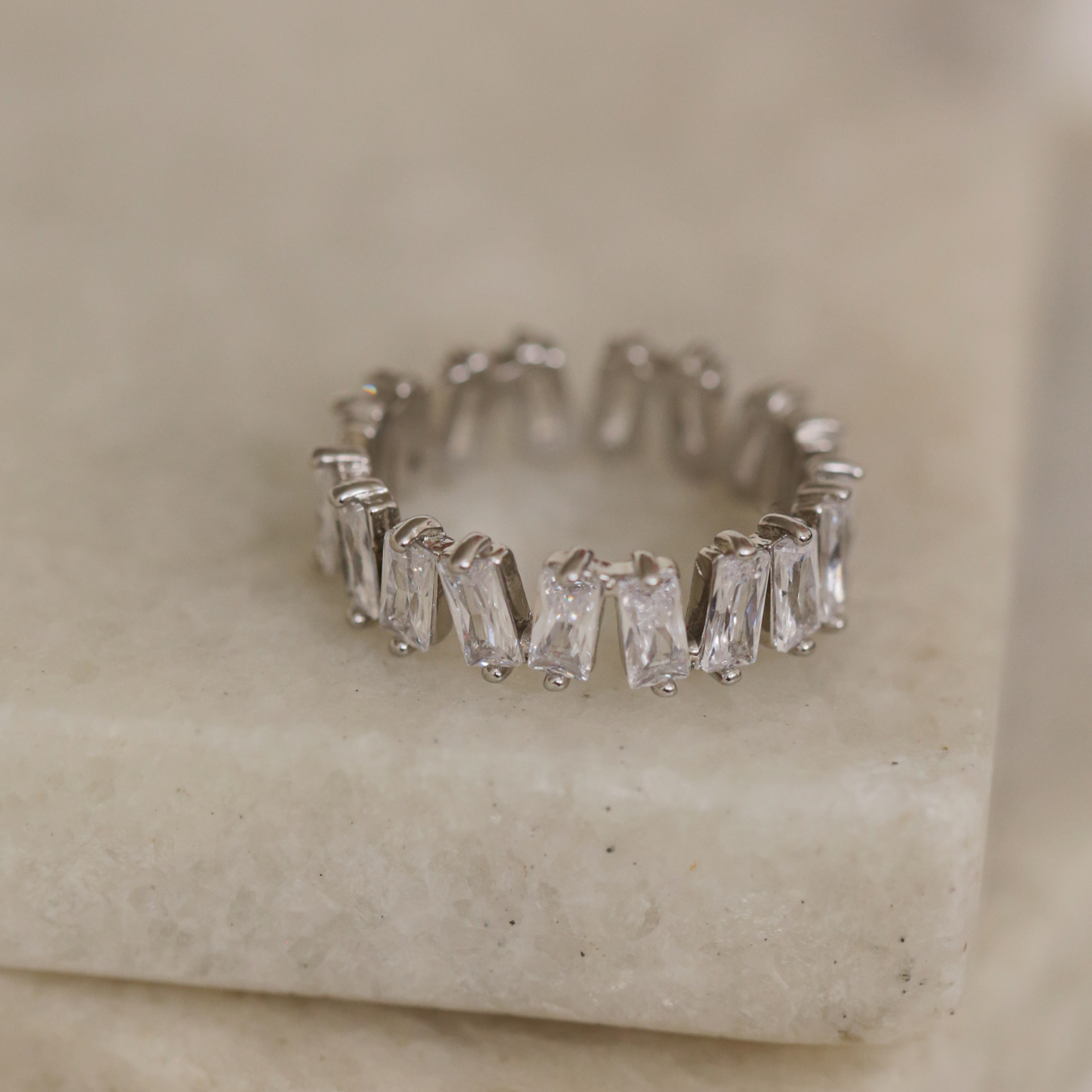 Silver Baguette Eternity Ring
