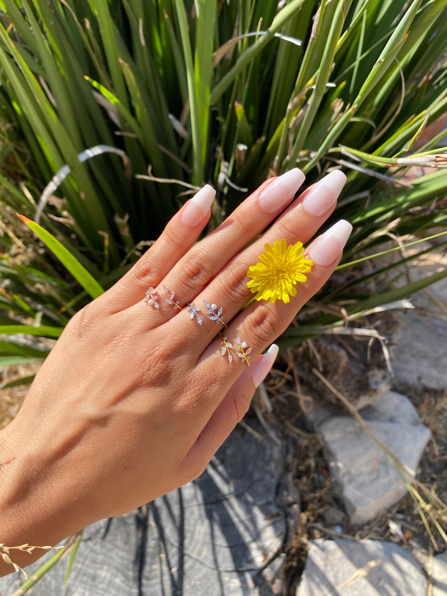 Floral Dainty Ring - Sugar Rose