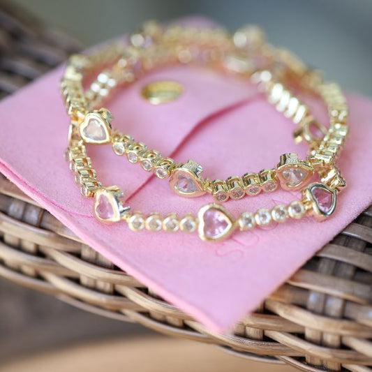 Maddie Heart Tennis Bracelet