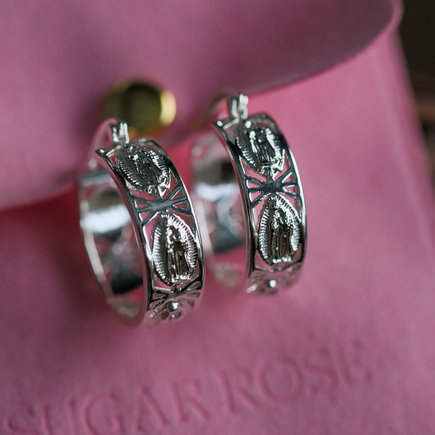 Virgencita Hoop Earrings