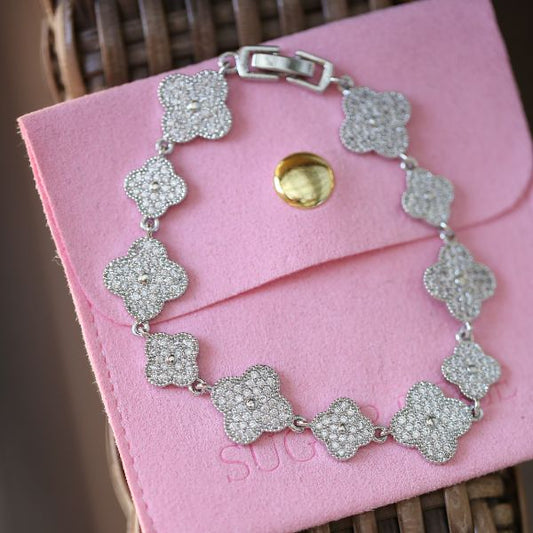 Silver Willow Tennis Bracelet