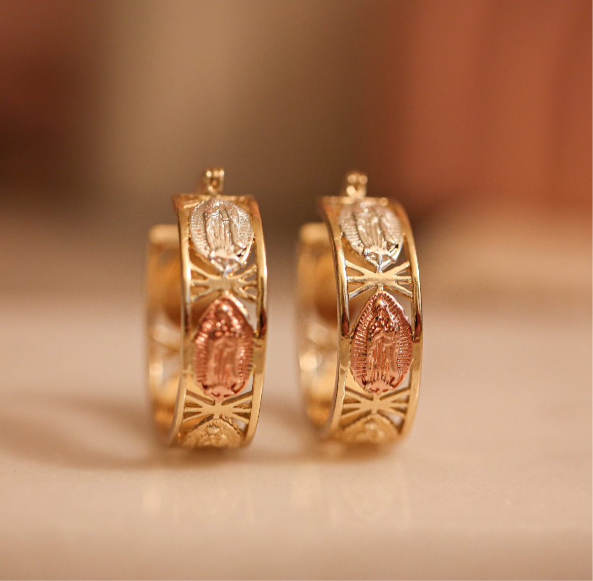 Virgencita Hoop Earrings