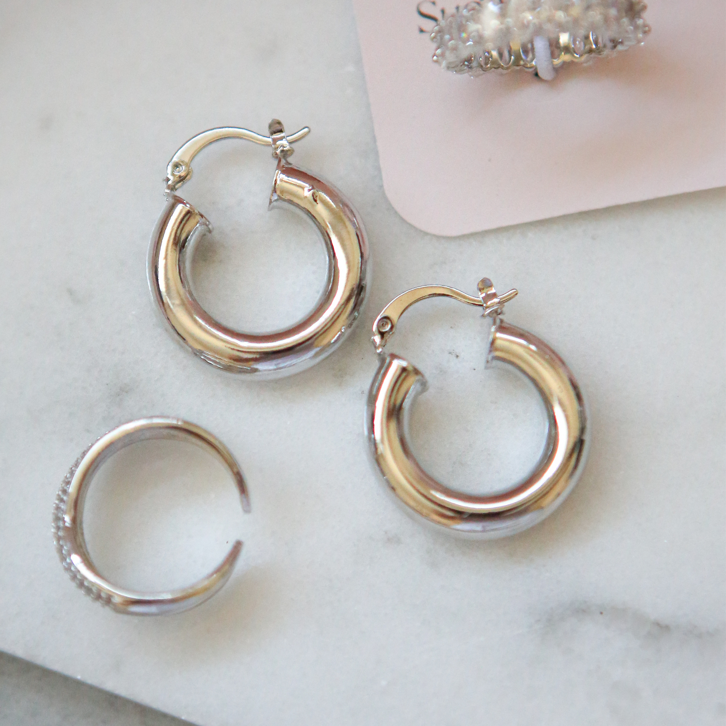 Silver Minimalist Hoop Earrings