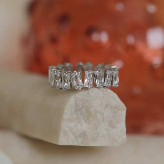 Silver Baguette Eternity Ring