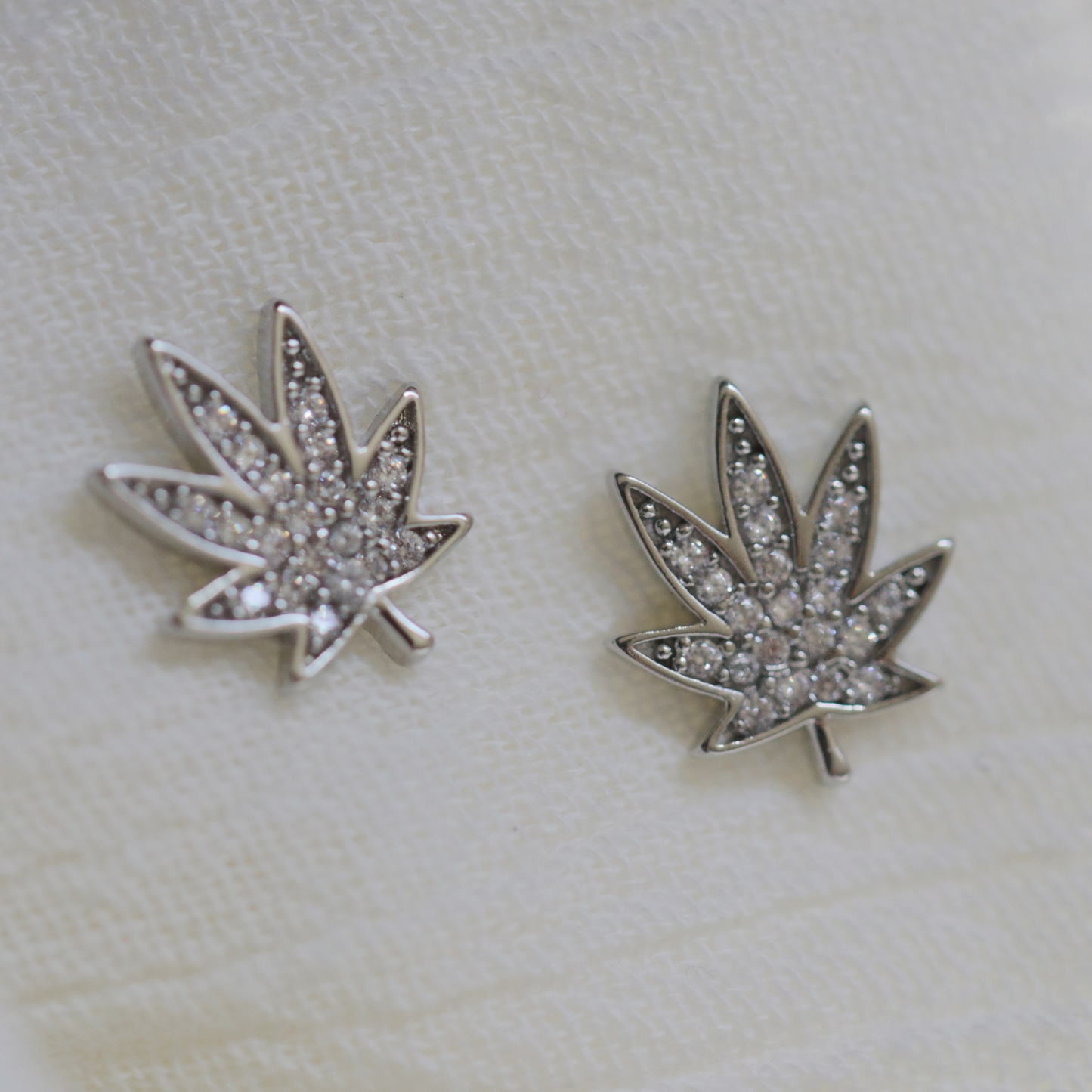 Dainty Marijuana Stud Earrings