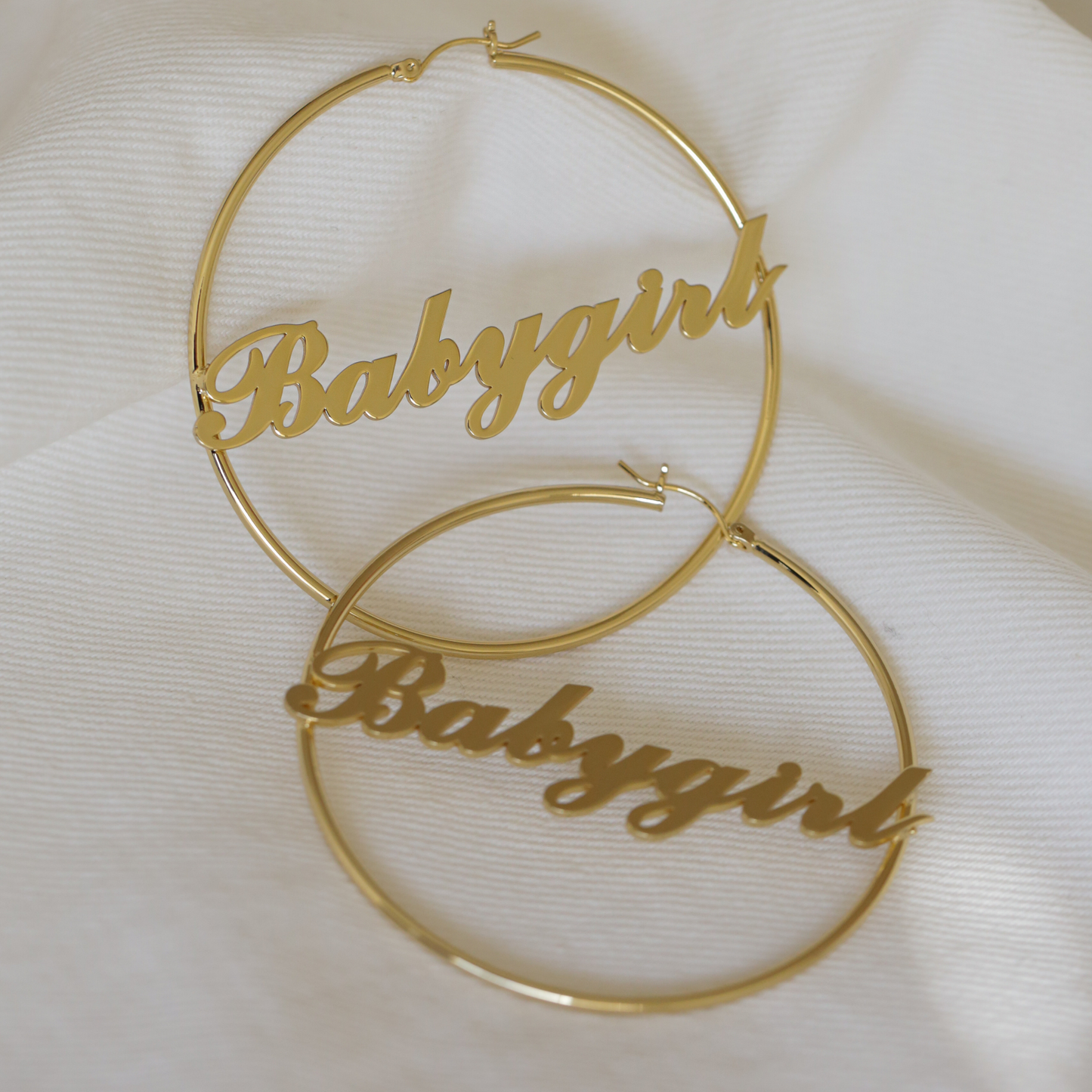 Babygirl Hoop Earrings - 24K Gold Filled