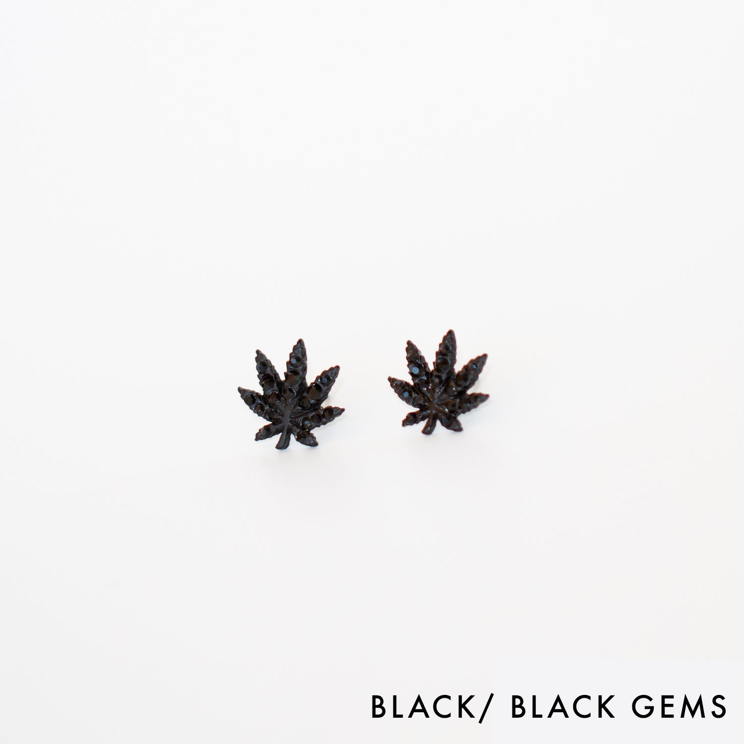 Cannabis Stud Earrings - Sugar Rose
