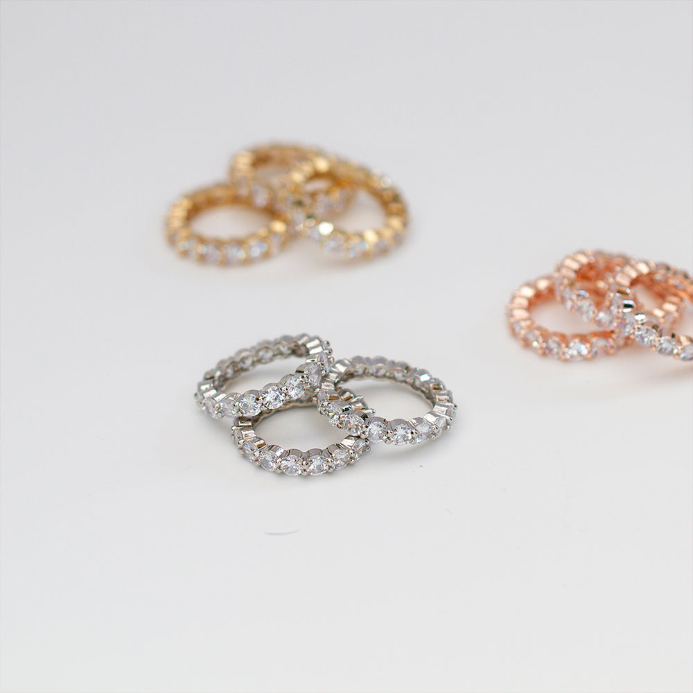 Classic Eternity Ring Bands. Stackable Ring - Sugar Rose